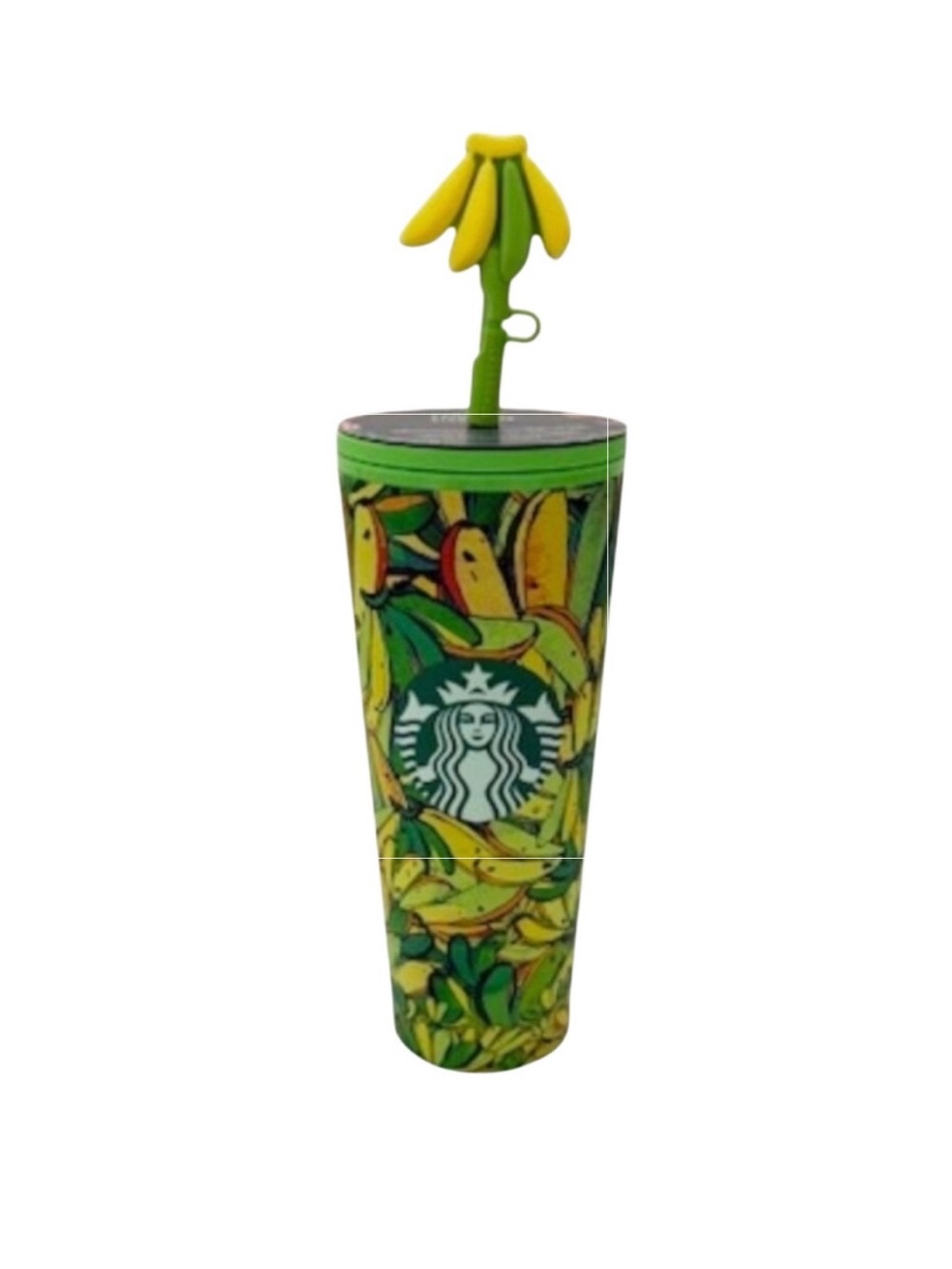 🍌Starbucks X FARM RIO Yellow & Green Tumbler with Banana Straw Topper NWT